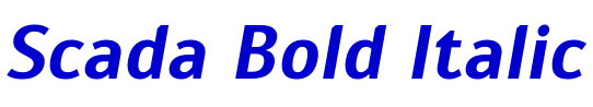 Scada Bold Italic fuente